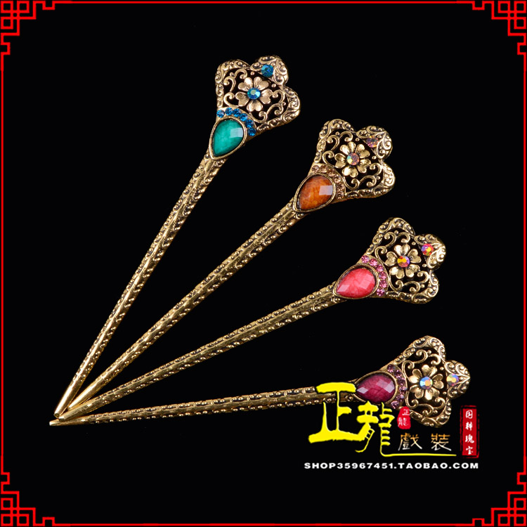 哈密头饰老旦青衣员外夫人簪子 老旦发簪