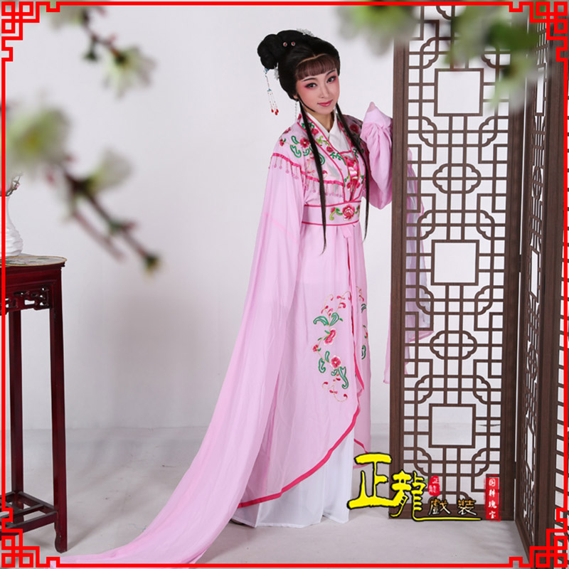 哈密花旦黄梅戏服古装戏服水袖戏剧假云肩长披