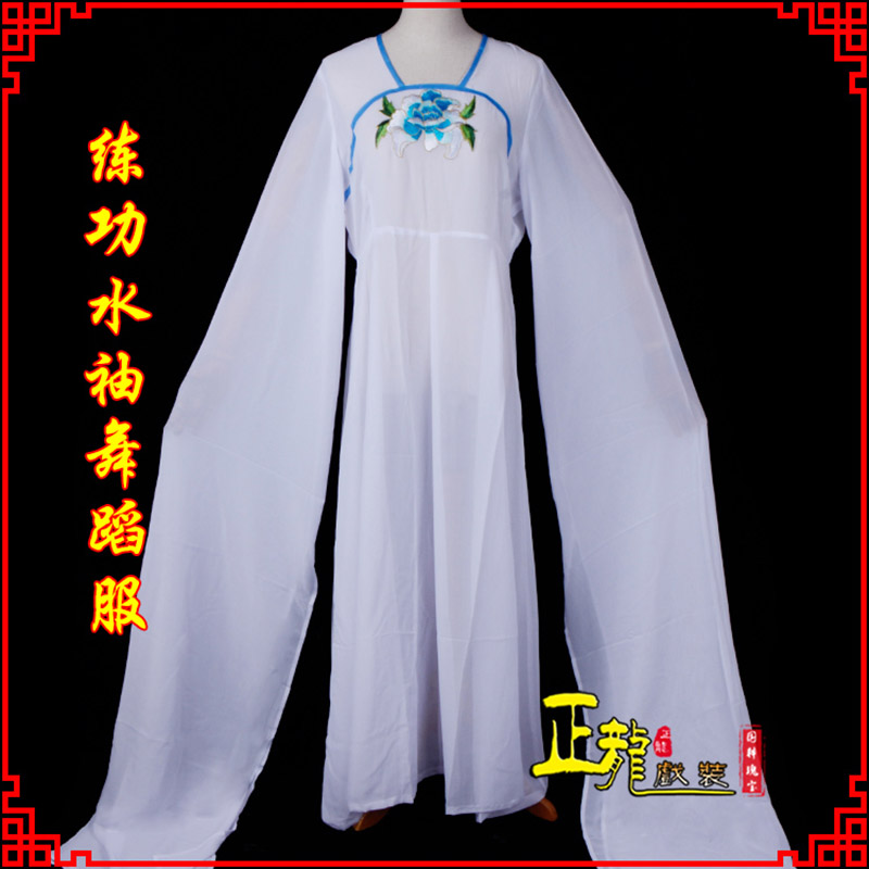 哈密花旦影楼古装水袖舞蹈服 胸花连衣裙